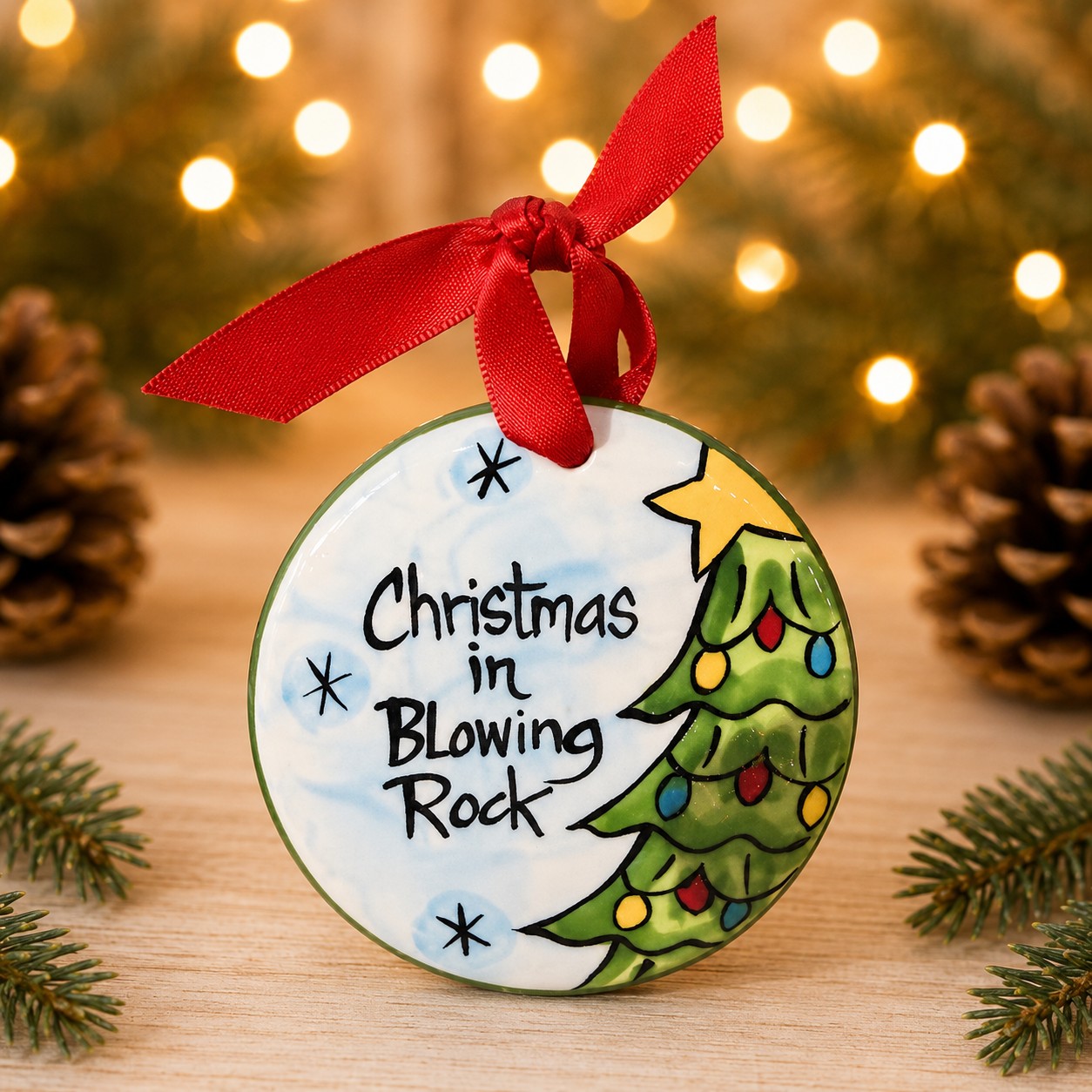 Blowing Rock Tree Ornament